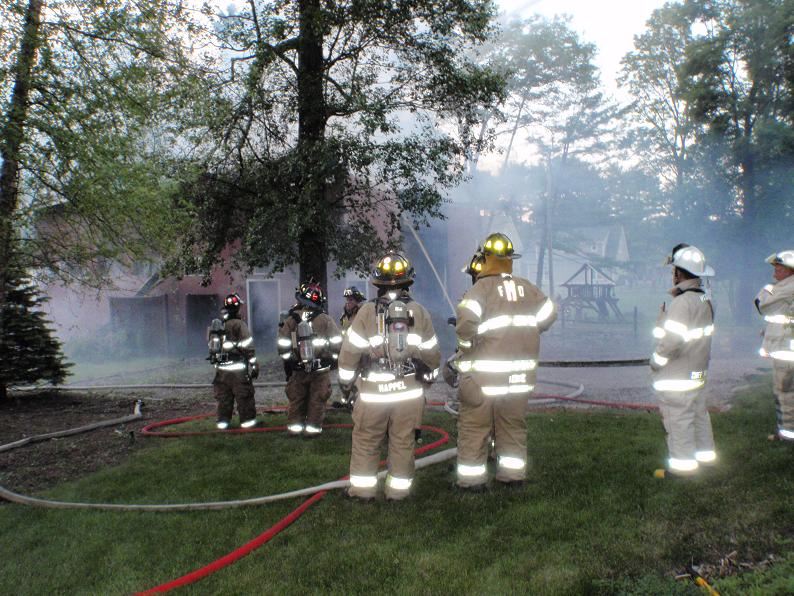 Firefighters responded with Ladder 1